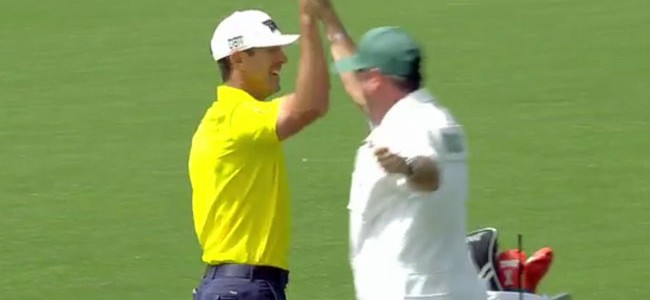Masters 2016: Billy Horschel slam dunks hole out for 88-yard eagle
