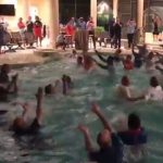 WATCH: Florida coaches ‘quake the pool,’ Gator Chomp to celebrate recruiting success