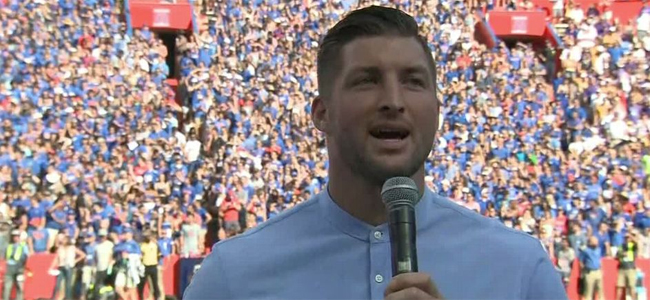 WATCH: Tim Tebow gives post-game speech to Florida after being inducted into Ring of Honor