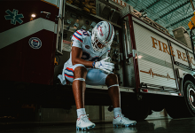 LOOK: Florida Gators unveil American flag script white helmets for 20th anniversary of 9/11 game